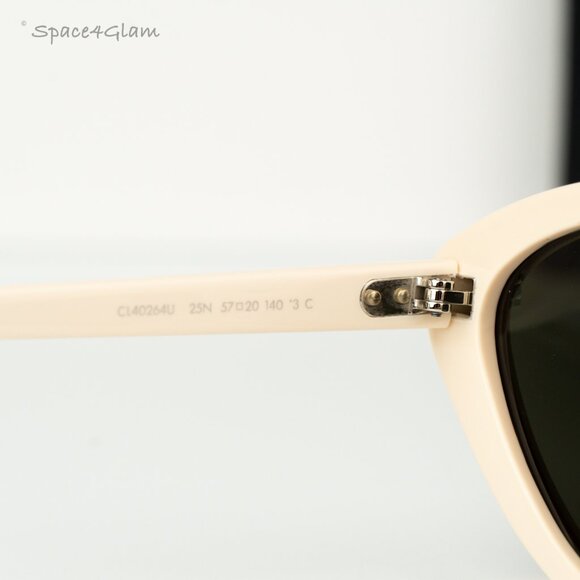 Celine Women Sunglasses Ivory Khaki Cat Eye CL40264U THIN 25N BRAND NEW main image 3